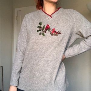 Vintage cardinal fleece